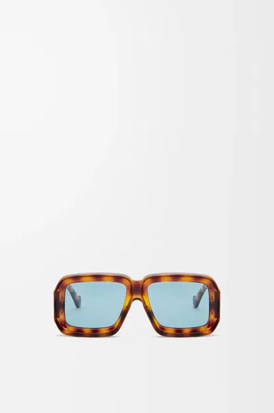 Loewe Oversized Tortoiseshell Square Sunglasses In Havana Blue