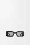 Loewe Womens Black G736270x18 Rectangular Logo-embellished Acetate Sunglasses