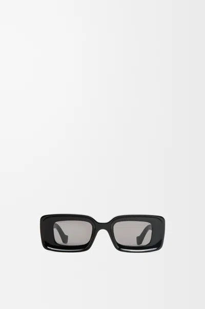 Loewe Womens Black G736270x18 Rectangular Logo-embellished Acetate Sunglasses