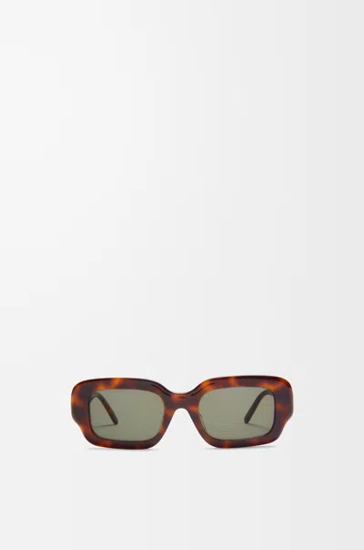 Loewe Rectangular Slim Sunglasses For Woman In Brown