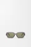 Loewe Womens Grey G735270x12 Rectangle-frame Acetate Sunglasses In Gray