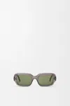 Loewe Womens Grey G735270x12 Rectangle-frame Acetate Sunglasses In Gray