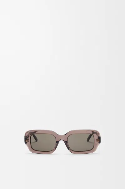 Loewe Rectangular Slim Sunglasses For Woman In Gray