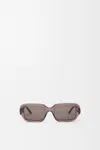 Loewe Rectangular Slim Sunglasses For Woman In Gray