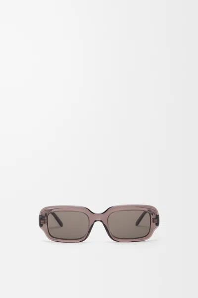 Loewe Rectangular Slim Sunglasses For Woman In Gray