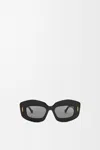 Loewe Solid Color Sunglasses With Golden Details In Black