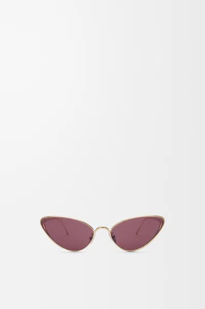 Loewe Lunettes De Soleil Shooting Star En Acier Inoxydable In Gold