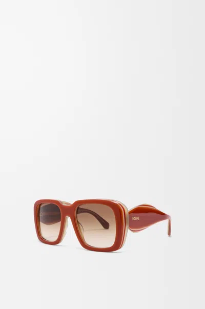 Loewe Sierra Square Sunglasses For Woman In Red