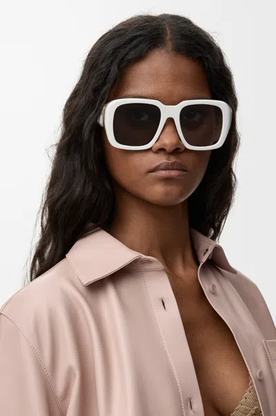 Loewe Sierra Square Sunglasses For Woman In White