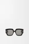 Loewe Anagram 50mm Small Geometric Sunglasses In Black