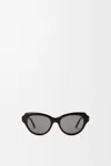 Loewe Womens Black Swan Cat-eye Acetate Sunglasses