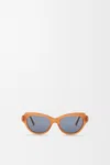 Loewe Womens Camel Gsliessx01 Cat-eye Frame Acetate Sunglasses In Brown