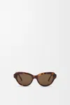 Loewe Womens Havana Gsliessx01 Cat-eye Frame Acetate Sunglasses In Brown