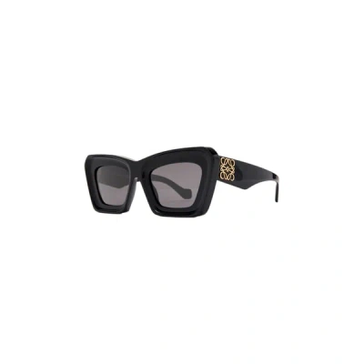 Loewe Lunettes De Soleil Transparentes Beveled Cateye In Black