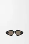 Loewe Triangle Slim 50mm Geometric Sunglasses In Black