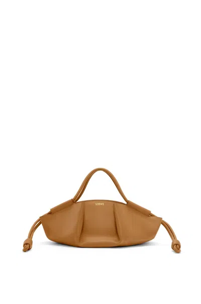 Loewe Small Leather Paseo Tote Bag In Brown