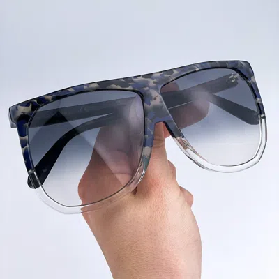 Pre-owned Loewe Lw40001f Filipa 56b Shiny Havana Gradient Smoke Shield Sunglasses In Gray