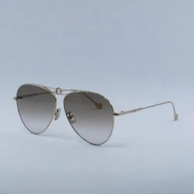 Pre-owned Loewe Lw40025u 28f Rose Gold/gradient Brown 61-11-140 Sunglasses