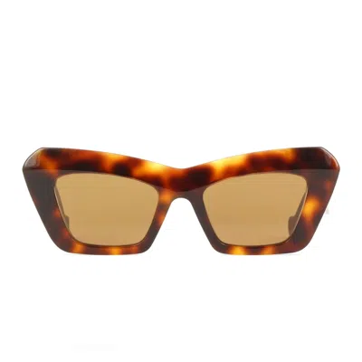 Loewe Lw40036i 5153e Acetate Sunglasses In Brown