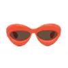 Loewe Woman Sunglass Fashion Show Inflate Lw40097i In Arancione