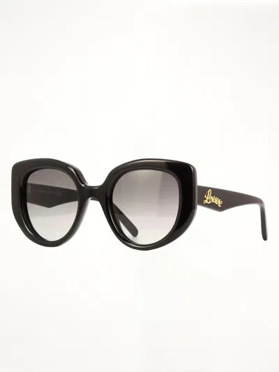 Loewe Lw40100i 4901b Butterfly Sunglasses In Black