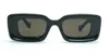 Loewe Anagram Beveled Acetate Rectangle Sunglasses In Green