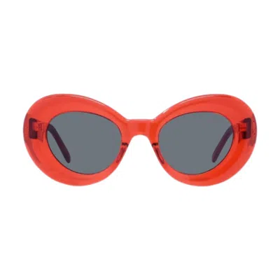Loewe Lw40112i66v Butterfly Full Rim Sunglasses In Red