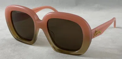 Pre-owned Loewe Lw40113u Lw 40113u 72e Pink/olive Sunglasses 53-18-140 In Gradient