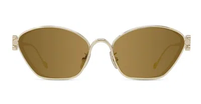 Loewe Lw40115u - Shiny Gold / Mirror Gold Lens Sunglasses