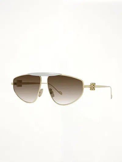 Loewe Lw40116u 6130f Metal Sunglasses In Brown