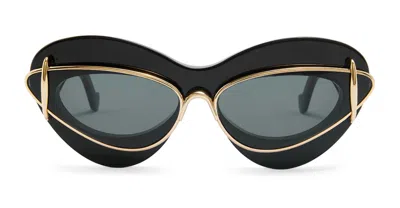 Loewe Double Frame Lw 40119i 01a Cat Eye Sunglasses In Multicolor