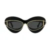 Loewe Double Frame Lw 40119i 01a Cat Eye Sunglasses In Multicolor