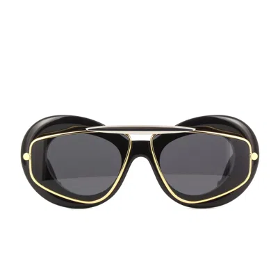 Loewe Lw40120i 5901a Acetate Sunglasses In Black