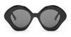 Loewe Curvy 49mm Small Geometric Sunglasses In Black