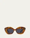 Loewe Retro Cat-eye Sunglasses In Blndhav/blu