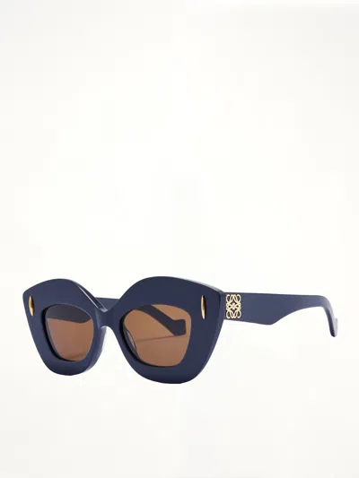 Loewe Lw40127f Acetate Sunglasses In Blue