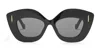 Loewe Anagram 48mm Small Cat Eye Sunglasses In Black