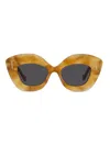 Loewe Retro Screen Havana Sunglasses In Gold