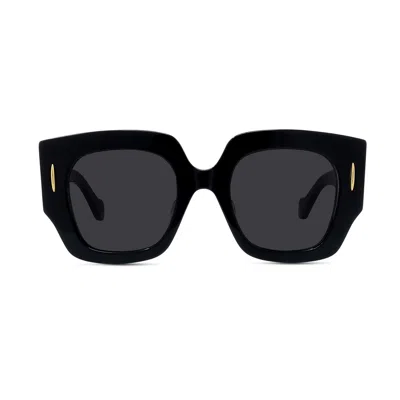 Loewe Anagram 50mm Small Geometric Sunglasses In Black
