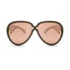 Loewe Lw40132i Paulas Ibiza 96c Verde Sunglasses In Brown