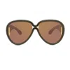 Loewe Lw40132i Paulas Ibiza 96c Verde Sunglasses In Brown