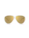 Loewe Anagram 65mm Oversized Pilot Mask Sunglasses