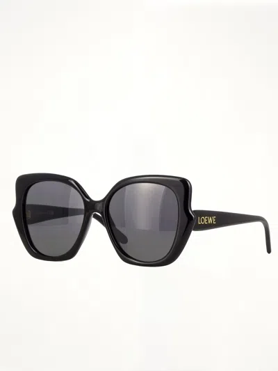 Loewe Lw40133f 5501a Acetate Sunglasses In Black
