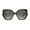 Loewe Logo Acetate Square Sunglasses In Verde