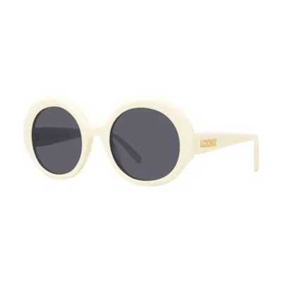 Loewe Lw40135i25a Round Acetate Frame Sunglasses In Brown