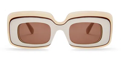 Loewe Lw40139u - White / Beige Sunglasses