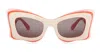 Loewe Multicolor Acetate Butterfly Sunglasses In White