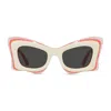 Loewe Multicolor Acetate Butterfly Sunglasses In Multicolore