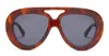 Loewe Curvy Mask Sunglasses In Havana