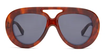 Loewe Curvy Mask Sunglasses In Blonde Havana
